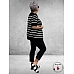 KAFFE CURVE Cardigan Lizzy Black/Chalk
